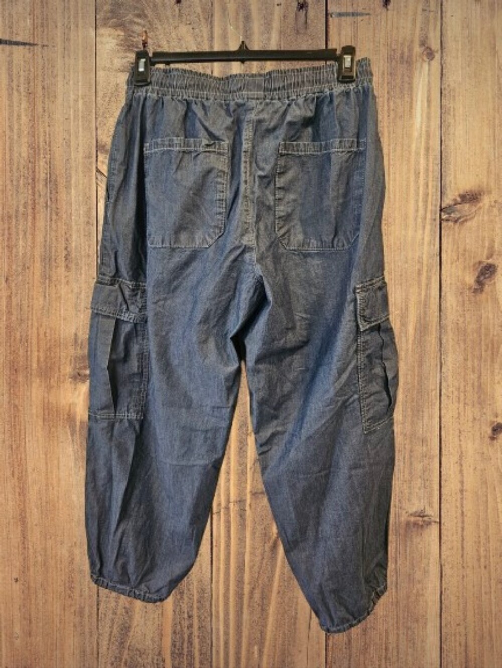 Anthropologie Pilcro Denim Bungee Parachute Cargo Pants Wide Leg Women's M - Picture 2 of 8